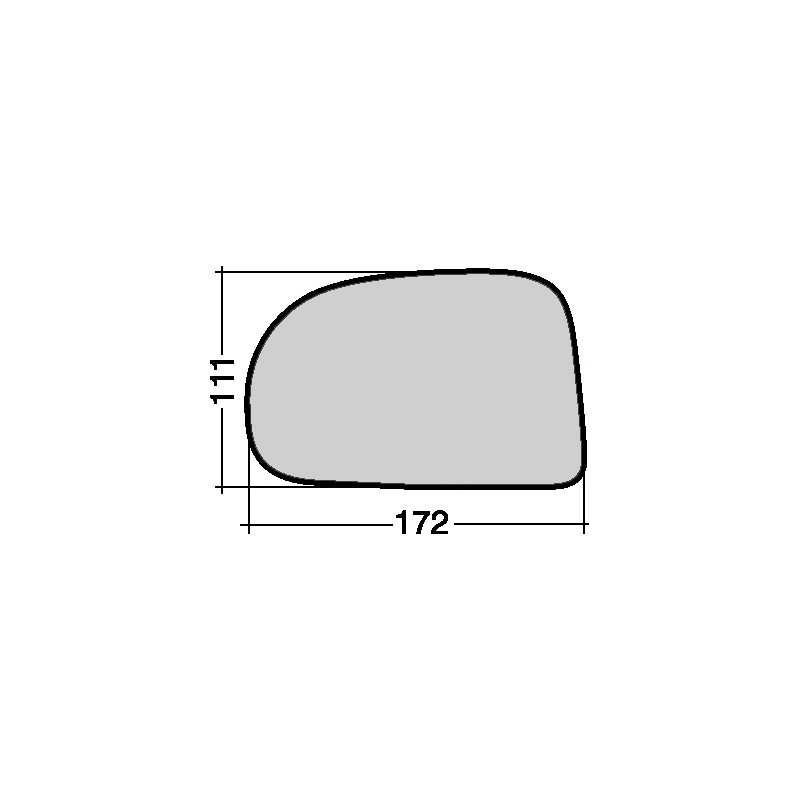 VETRO CON PIASTRA DESTRO HYUNDAI ATOS MX 19972000      , HYUNDAI ATOS PRIME MX 20032007      , HYUNDAI ATOS PRIME MX 19992003