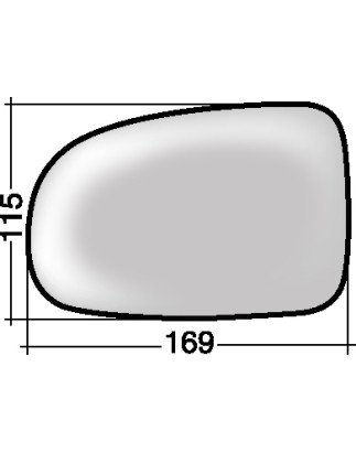VETRO CON PIASTRA SINISTRO ASFERICO OPEL CORSA C X01 20002006      , OPEL TIGRA CABRIO TWINTOP X04 20042009