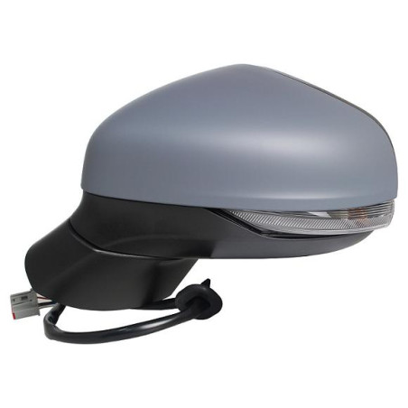 RETROVISORE ELETTRICO DESTRO 12 PIN CON PRIMER TERMICO RICHIUDIBILE ELETTRICAMENTE CON FANALINO INTEGRATO CON LUCE DI CORTESIA 