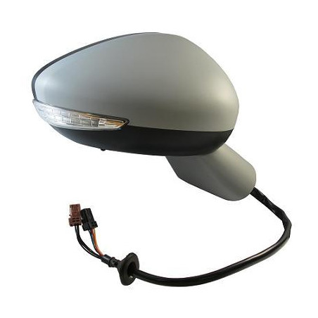 RETROVISORE ELETTRICO DESTRO 12 PIN CON PRIMER TERMICO RICHIUDIBILE ELETTRICAMENTE CON FANALINO INTEGRATO CON LUCE DI CORTESIA 