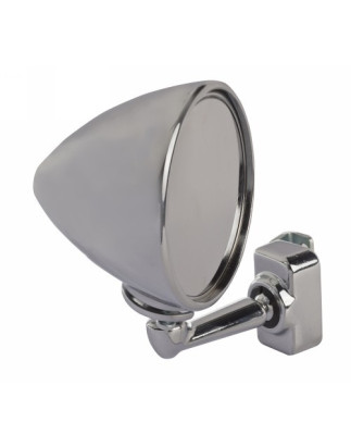 RETROVISORE ROTONDO A GOCCIA CON ATTACCO A MORSETTO FIAT 500 F  L  R 19651975