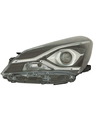 PROIETTORE SINISTRO HIR2-WY21W CON PARABOLA NERA CON LUCE DIURNA LED CON LENTICOLARE CON PREDISPOSIZIONE REGOLAZIONE ELETTRICA 