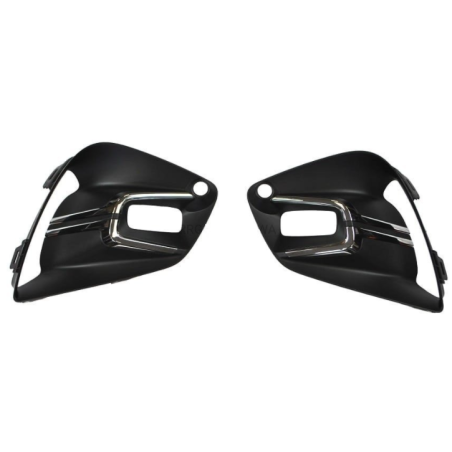 KIT GRIGLIE PARAURTI ANTERIORE DESTRASINISTRA CON SEDE FENDINEBBIA CON MODANATURA CROMATA RENAULT CLIO V B7 20192023