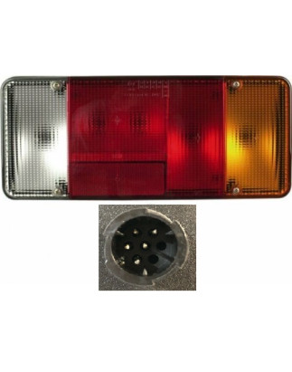 FANALE POSTERIORE DESTRO CON PORTALAMPADA CONNETTORE CENTRALE IVECO DAILY 20002007