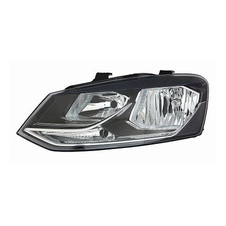 PROIETTORE DESTRO CON PARABOLA NERA CON MOTORE VOLKSWAGEN POLO 6C1 20142017