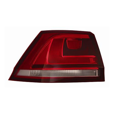 FANALE POSTERIORE DESTRO SENZA PORTALAMPADA BIANCOROSSO ESTERNO FONDO SCURO VOLKSWAGEN GOLF VII 5G1 20132016       VERS SW , VO