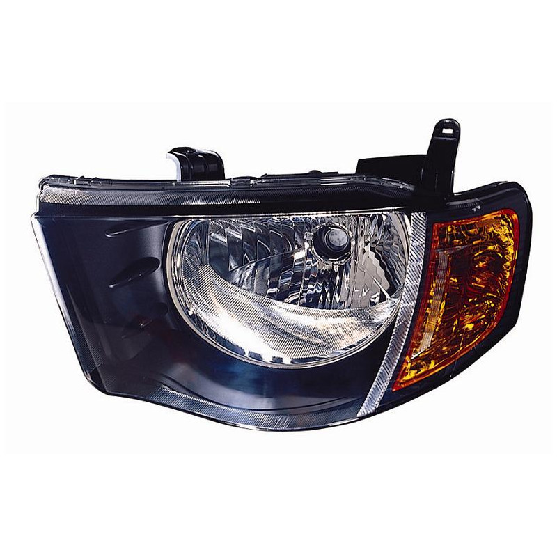 PROIETTORE DESTRO H4 CON FANALE ARANCIO MITSUBISHI PU L200 KATKBT 20062010       VERS 2009