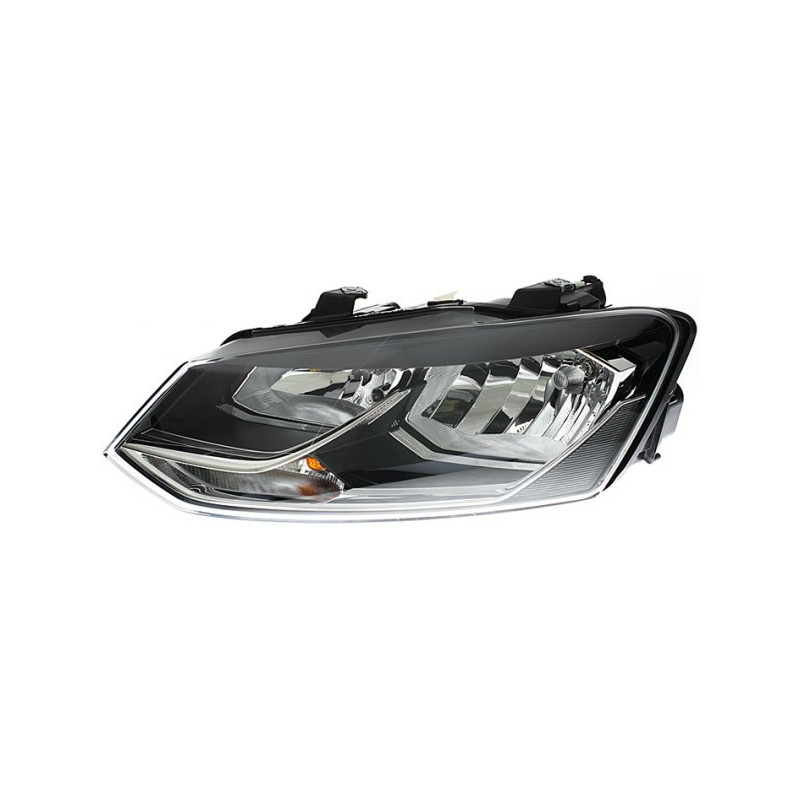 PROIETTORE SINISTRO H7+H7 CON PARABOLA NERA CON MOTORE VOLKSWAGEN POLO 6C1 20142017