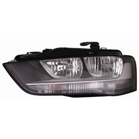 PROIETTORE DESTRO H7+H7 CON PARABOLA NERA CON MOTORE AUDI A4 8KH8K28K5 20112015