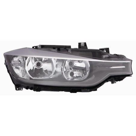 PROIETTORE DESTRO 4 PORTE H7+H7 CON PARABOLA NERA CON MOTORE BMW SERIES 3 SDNSW F30F31 20122014