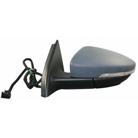 RETROVISORE ELETTRICO DESTRO 13 PIN CON PRIMER TERMICO RICHIUDIBILE ELETTRICAMENTE CON FANALINO INTEGRATO CON LUCE DI CORTESIA 