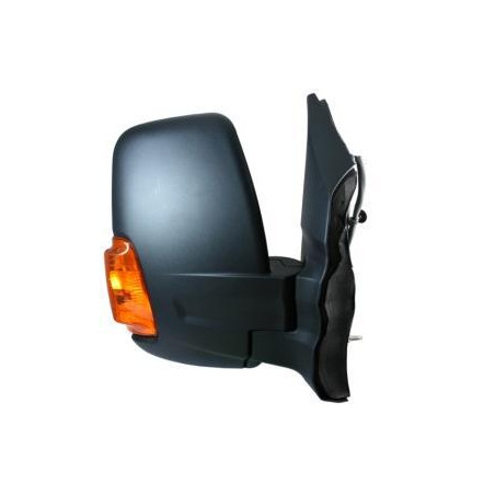 RETROVISORE ELETTRICO DESTRO BRACCIO CORTO NERO 8 PIN TERMICO RICHIUDIBILE ELETTRICAMENTE CON FANALINO INTEGRATO ARANCIO FORD T