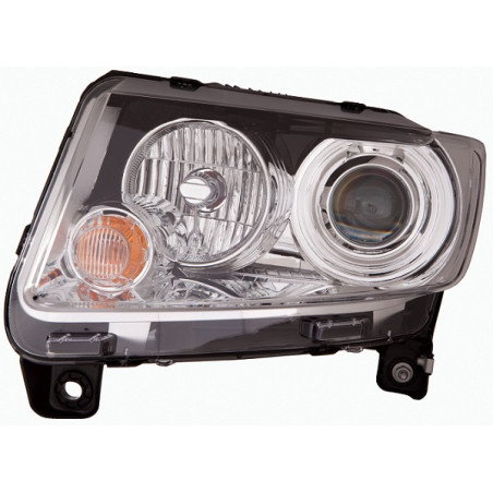 PROIETTORE SINISTRO H9-P27-7W-WY21W CON PARABOLA CROMATA CON MOTORE JEEP COMPASS MK49 20112016