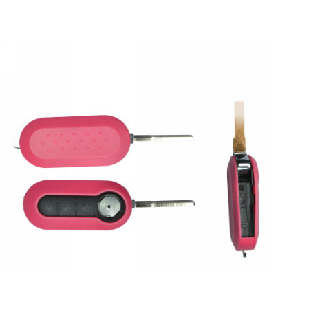GUSCIO CHIAVE ROSA 3 TASTI: TASTO APERTURA TASTO CHIUSURA TASTO PORTELLONE LAMA SIP22 FIAT 500 312 20072015      , FIAT 500 L 3