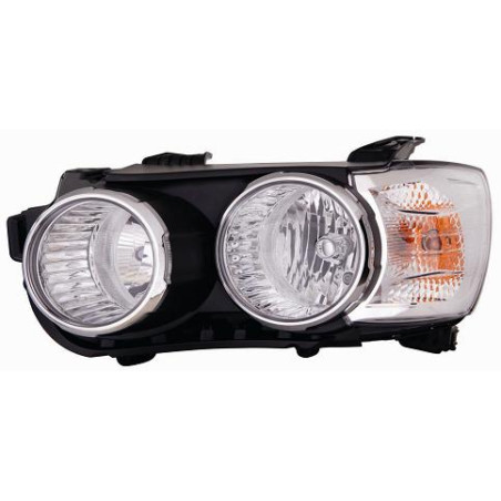 PROIETTORE DESTRO H1-H7 CON PARABOLA CON BORDO CROMATO CHEVROLET AVEO SDN-HB 2012
