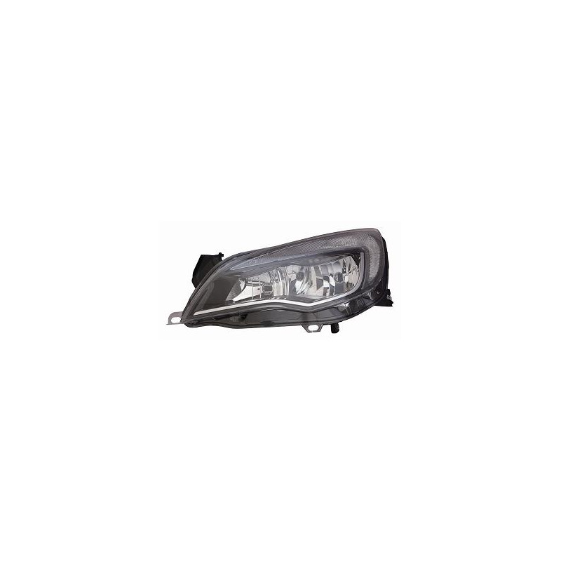 PROIETTORE DESTRO 2H7 CON PARABOLA NERA CON BORDO CROMATO CON MOTORE CON LUCE DIURNA OPEL ASTRA J 5DSW P10 20132016
