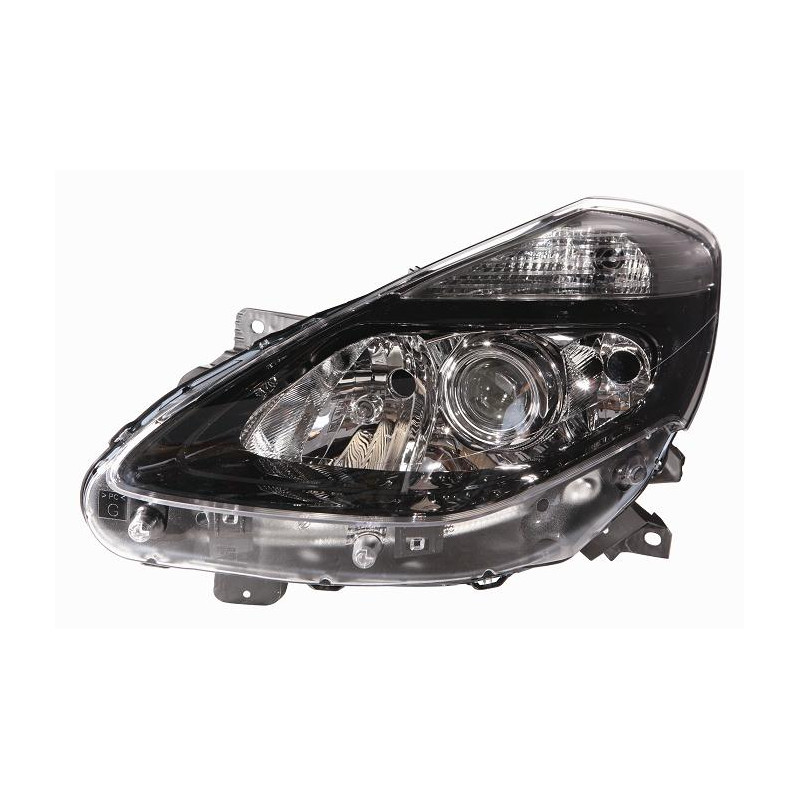 PROIETTORE SINISTRO H1-H7 CON PARABOLA NERA CON LENTICOLARE CON PREDISPOSIZIONE REGOLAZIONE ELETTRICA RENAULT CLIO III BR0 1CR0