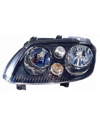 PROIETTORE DESTRO H7-H7 CON PARABOLA NERA CON PREDISPOSIZIONE REGOLAZIONE ELETTRICA VOLKSWAGEN CADDY 2KB2KJ2CB2CJ 20042010     