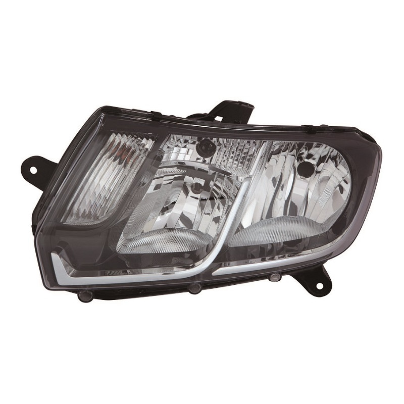 PROIETTORE SINISTRO 4 PORTE H7-H1-PY24W-W21-5W CON PREDISPOSIZIONE REGOLAZIONE ELETTRICA DACIA LOGAN-MCV II 20122016       VERS