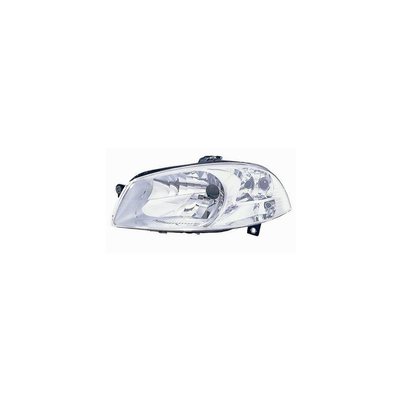 PROIETTORE DESTRO H4 REGOLAZIONE MANUALE MODELLO WORKING CON PARABOLA CROMATA FIAT STRADA 2012