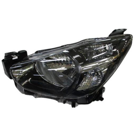 PROIETTORE DESTRO H4 CON PARABOLA NERA CON PREDISPOSIZIONE REGOLAZIONE ELETTRICA MAZDA 2 DLDJ 20142020      , MAZDA PU 24WD BT-