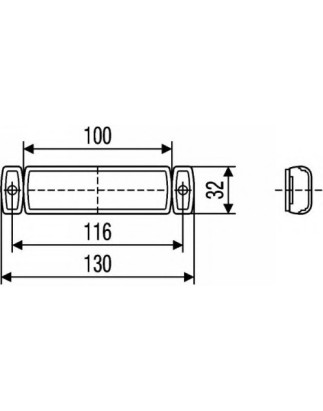 SIDE MARKER ORIZZ, 12V, C CAT