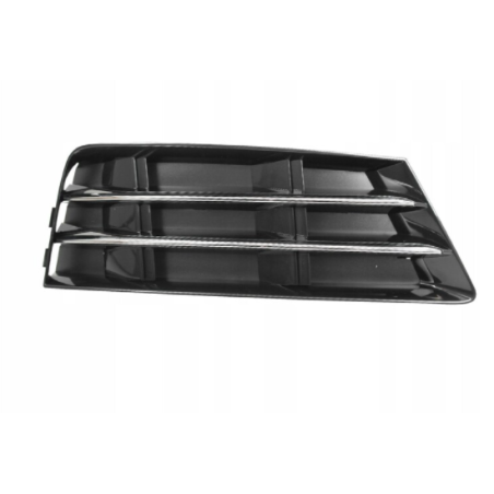 GRIGLIA PARAURTI ANTERIORE SINISTRA NERA CON MODANATURA CROMATA AUDI A4 8W28WC8W58WD 20152018