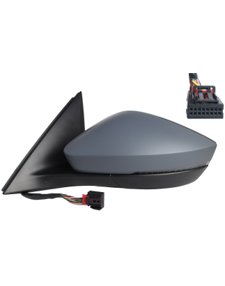 RETROVISORE ELETTRICO SINISTRO 6 PIN CON PRIMER TERMICO ASFERICO CON FANALINO INTEGRATO LED SKODA KAMIQ NW4 20192024      , SKO