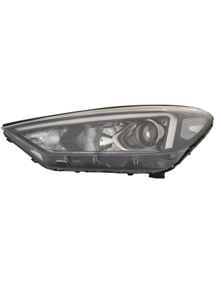PROIETTORE DESTRO CON PARABOLA NERA CON MOTORE CON LUCE DIURNA LED HYUNDAI TUCSON II TLTLE 20182020