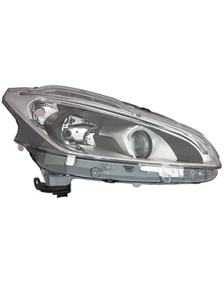 PROIETTORE DESTRO CON PARABOLA NERA CON LUCE DIURNA LED CON PREDISPOSIZIONE REGOLAZIONE ELETTRICA PEUGEOT 208 I CACC 20152019