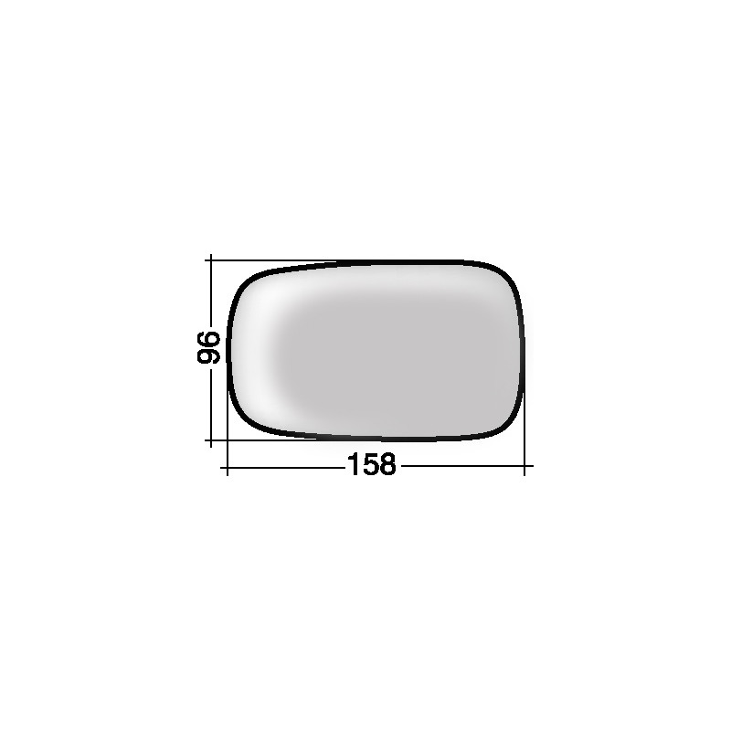 VETRO CON PIASTRA DESTROSINISTRO ASFERICO TERMICO CONVESSO RENAULT CLIO III BR0 1CR0 1 20062009, RENAULT MEGANE CABRIO EM0EM1 2