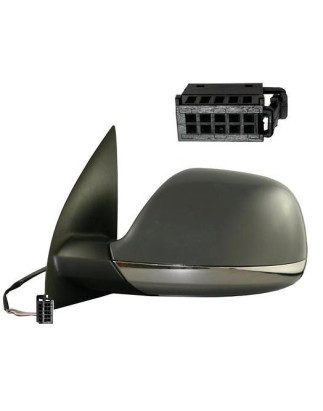 RETROVISORE ELETTRICO DESTRO 5 PIN BASE CROMATA GPS SYSTEM VERS 72013 - CON PRIMER TERMICO VETRO CONVESSO VOLKSWAGEN AMAROK PU 