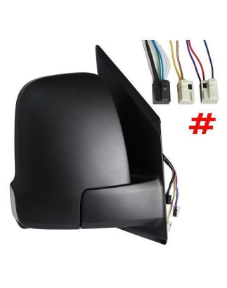 RETROVISORE ELETTRICO SINISTRO NERO 9 PIN MOD2019 3 CONNETTORI TERMICO VETRO CONVESSO RICHIUDIBILE ELETTRICAMENTE CON FANALINO 