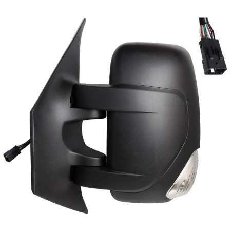 RETROVISORE ELETTRICO DESTRO 11 PIN NERO 5 W TERMICO VETRO CONVESSO CON FANALINO INTEGRATO CON SONDA CON SISTEMA BLIS NISSAN IN
