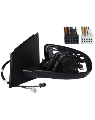 RETROVISORE ELETTRICO SINISTRO 9+7 PIN CALOTTA NON INCLUSA PIASTRA VETRO NON INCLUSA CON PRIMER TERMICO ASFERICO RICHIUDIBILE E