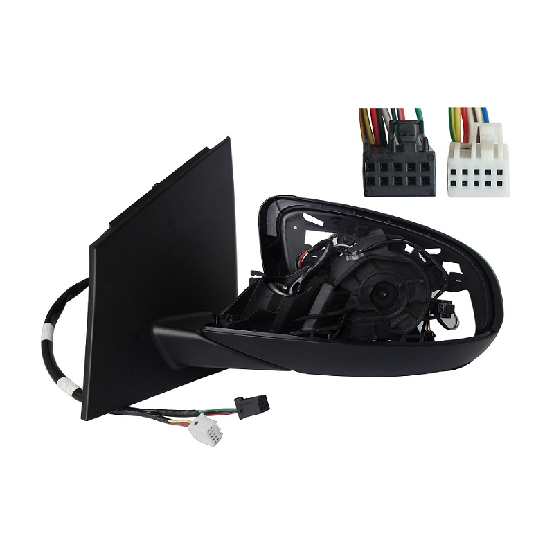 RETROVISORE ELETTRICO SINISTRO 9+7 PIN CALOTTA NON INCLUSA PIASTRA VETRO NON INCLUSA CON PRIMER TERMICO ASFERICO RICHIUDIBILE E
