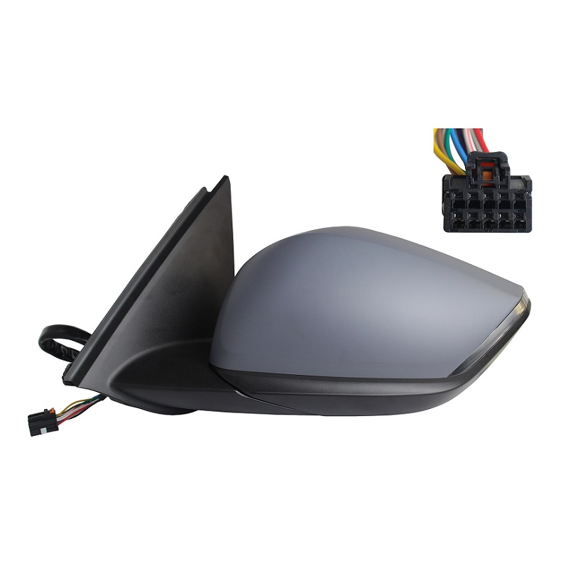 RETROVISORE ELETTRICO DESTRO 10+4 PIN CON PRIMER TERMICO VETRO CONVESSO RICHIUDIBILE ELETTRICAMENTE CON FANALINO INTEGRATO CON 