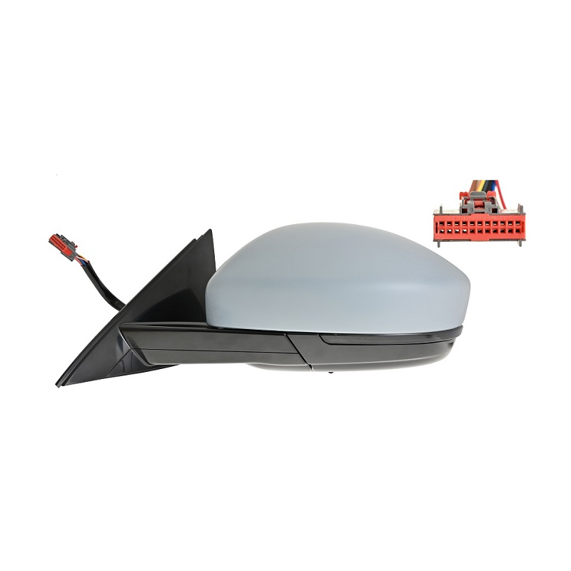 RETROVISORE ELETTRICO SINISTRO 12 PIN CON PRIMER TERMICO VETRO CONVESSO RICHIUDIBILE ELETTRICAMENTE CON FANALINO INTEGRATO CON 