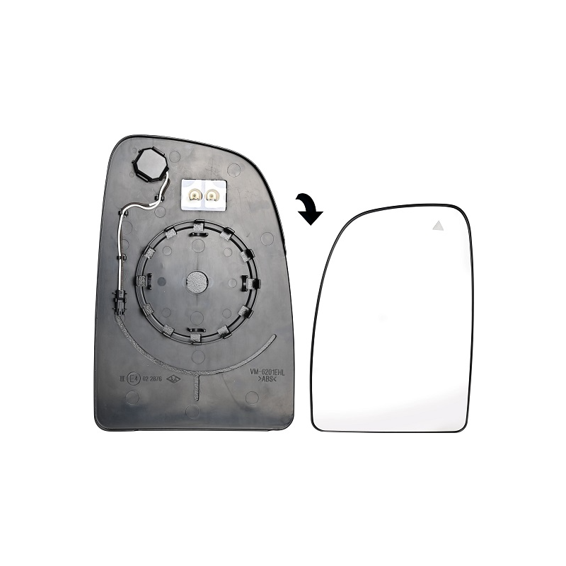 VETRO CON PIASTRA SINISTRO TERMICO CONVESSO CON ATTACCO VM BLISFIAT DUCATO III 250 20062014