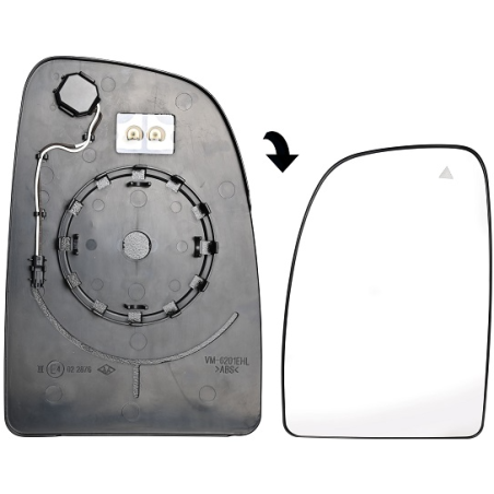 VETRO CON PIASTRA SINISTRO TERMICO CONVESSO CON ATTACCO VM BLISFIAT DUCATO III 250 20062014