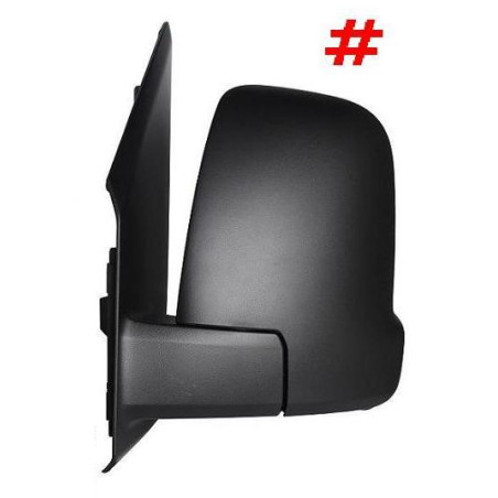 RETROVISORE MANUALE SINISTRO NERO 2 PIN MOD2019 VETRO CONVESSO CON FANALINO INTEGRATO MERCEDES-BENZ SPRINTER W907 2018