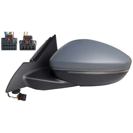 RETROVISORE ELETTRICO SINISTRO 10+2 PIN CON PRIMER TERMICO VETRO CONVESSO RICHIUDIBILE ELETTRICAMENTE CON FANALINO INTEGRATO CO