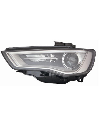 PROIETTORE SINISTRO 5 PORTE XENON CON PARABOLA GRIGIA CON MOTORE CON LUCE DIURNA LED AUDI A3 3DSPORTBACK 8V18VK8VA8VF 20122016,