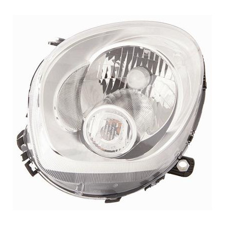PROIETTORE SINISTRO H4 CON MOTORE CON FANALE BIANCO MINI COUNTRYMAN R60 20112016, MINI PACEMAN R61 20132016