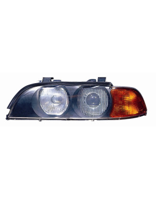 PROIETTORE SINISTRO HB3,HB4 CON FANALE ARANCIO CON LENTICOLARE BMW SERIES 5 E39 19962002VERS 2000