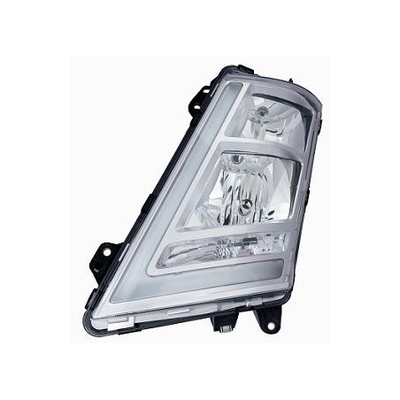 PROIETTORE DESTRO H1 H7,H1,PY21W REGOLAZIONE MANUALE CON PARABOLA CROMATA CON LUCE DIURNA A LED VOLVO TRUCK FH16 2013