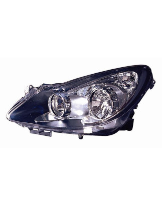 PROIETTORE DESTRO 3 PORTE H7,H1 CON PARABOLA NERA OPEL CORSA D S07 20062015VERS SPORT 2011