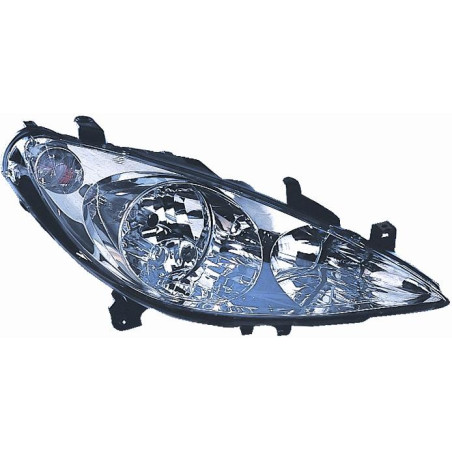 PROIETTORE DESTRO H7,H1 MODELLO VALEO SENZA FENDINEBBIA CON PREDISPOSIZIONE REGOLAZIONE ELETTRICA PEUGEOT 307 3A3C 20012005
