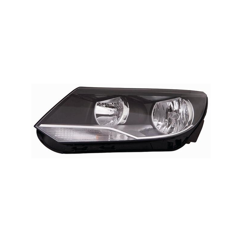 PROIETTORE SINISTRO H7,H15 CON PARABOLA NERA CON MOTORE VOLKSWAGEN TIGUAN 5N 20112016