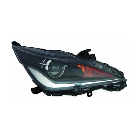 PROIETTORE DESTRO LED,H1R2 CON PARABOLA NERA CON LUCE DIURNA LED CON PREDISPOSIZIONE REGOLAZIONE ELETTRICA TOYOTA AYGO B4 20142